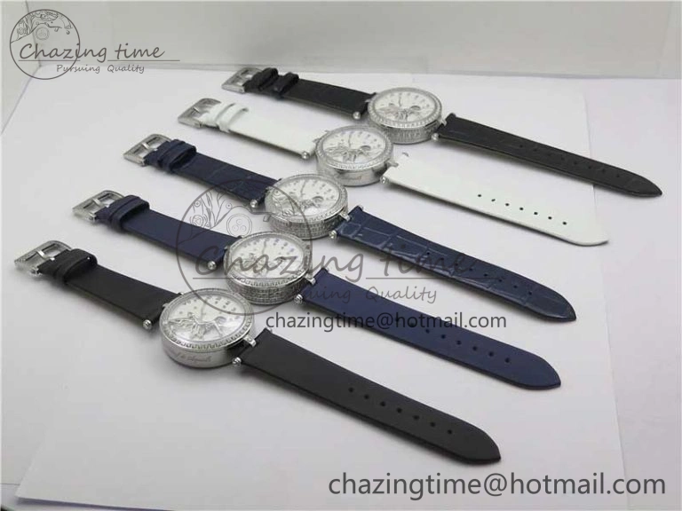 Timeless Lady Féerie Full Diamonds 5GF Best Edition White Dial on Leather Strap Quartz 10012