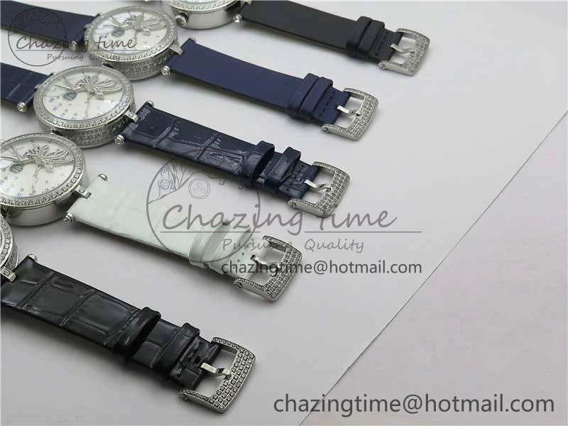 Timeless Lady Féerie Full Diamonds 5GF Best Edition White Dial on Leather Strap Quartz 10012