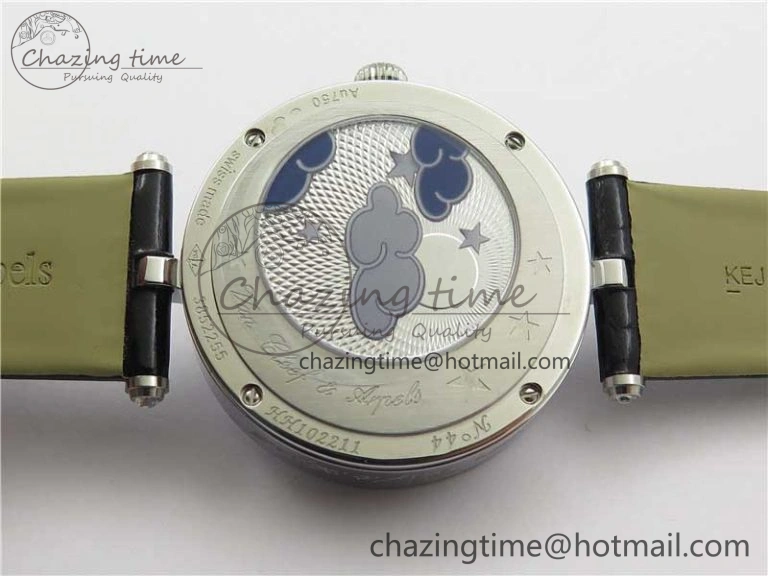 Timeless Lady Féerie Full Diamonds 5GF Best Edition White Dial on Leather Strap Quartz 10012