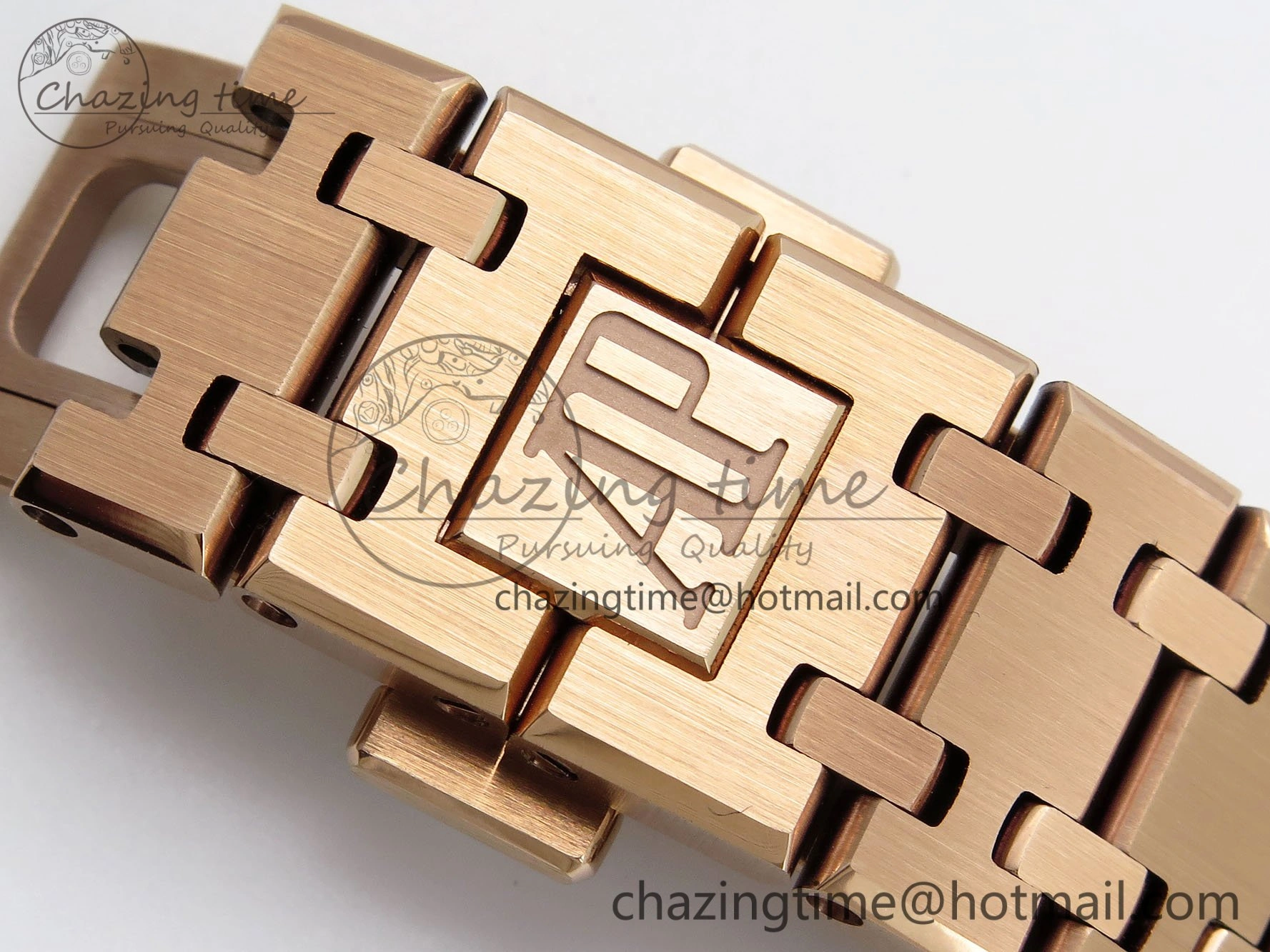 Lady Royal Oak 33mm 67651 Diamonds Bezel RG ZF 1:1 Best Edition Brown Textured Dial on RG Bracelet RONDA Quartz Durable 4469