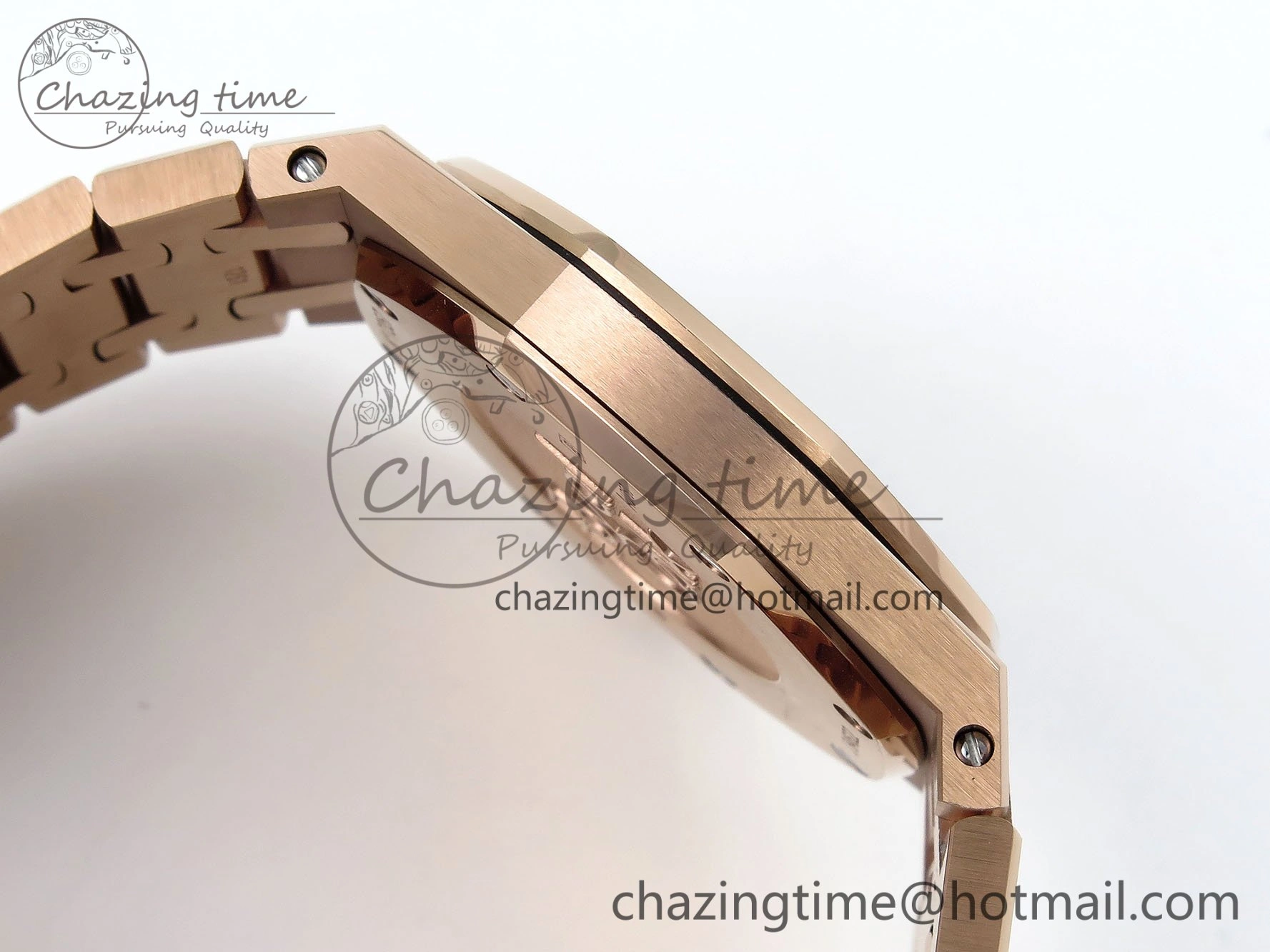 Lady Royal Oak 33mm 67651 Diamonds Bezel RG ZF 1:1 Best Edition RG Textured Dial on RG Bracelet RONDA Quartz WellDesigned 10085