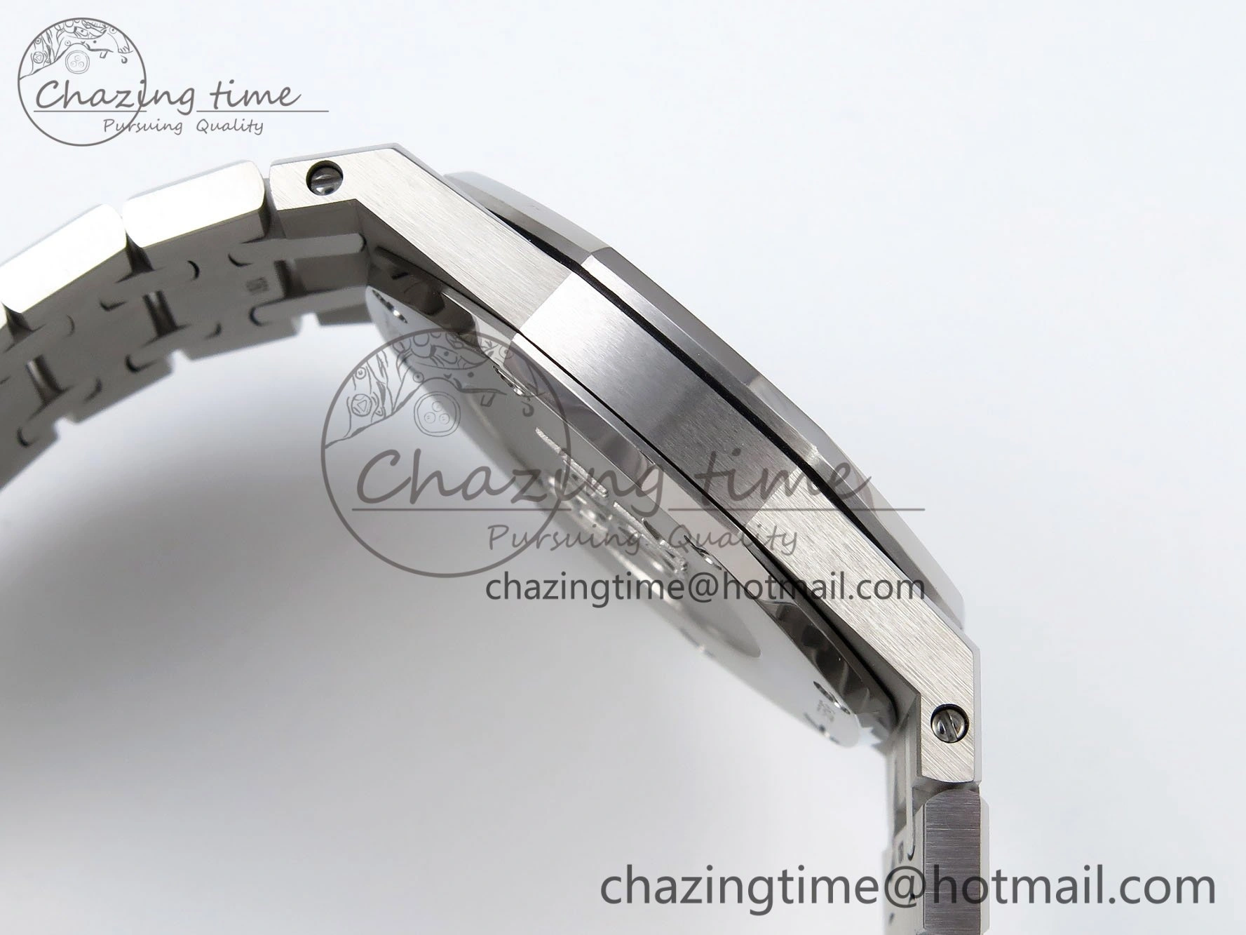 Lady Royal Oak 33mm 67651 Diamonds SS ZF 1:1 Best Edition Black Textured Dial on SS Bracelet RONDA Quartz Elegant 10095