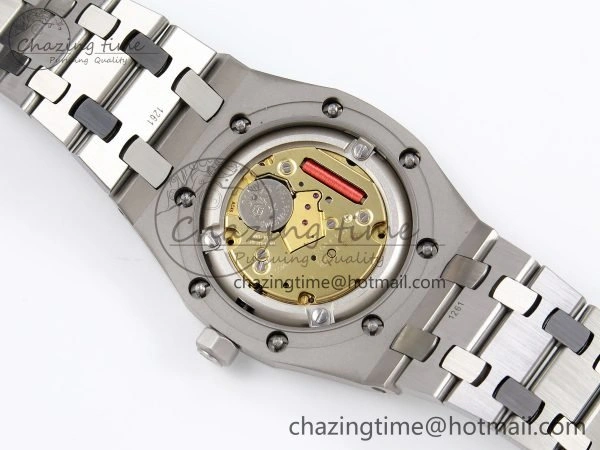 Lady Royal Oak 33mm 67651 Diamonds SS ZF 1:1 Best Edition Purple Red Textured Dial on SS Bracelet RONDA Quartz Colorful 10093