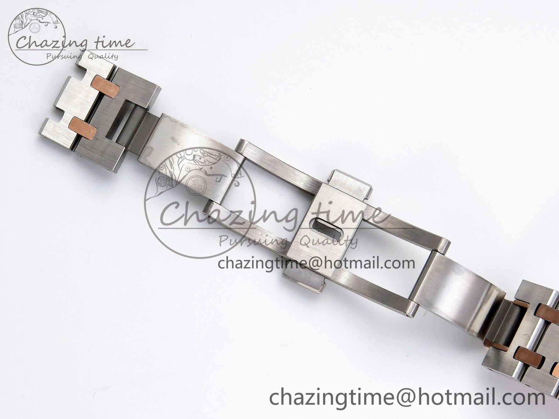 TopPick Lady Royal Oak 33mm 67651 Diamonds bezel SS RG ZF 1:1 Best Edition White Textured Dial on SS RG Bracelet RONDA Quartz 10096