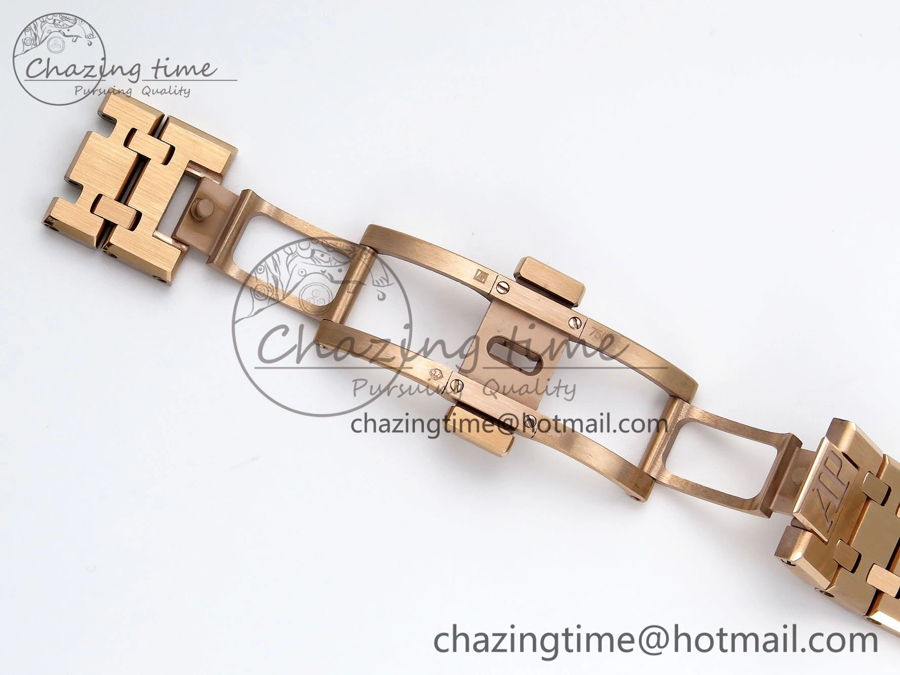 Lady Royal Oak 33mm 67651 RG ZF 1:1 Best Edition RG Textured Dial on RG Bracelet RONDA Quartz Lightweight 10086