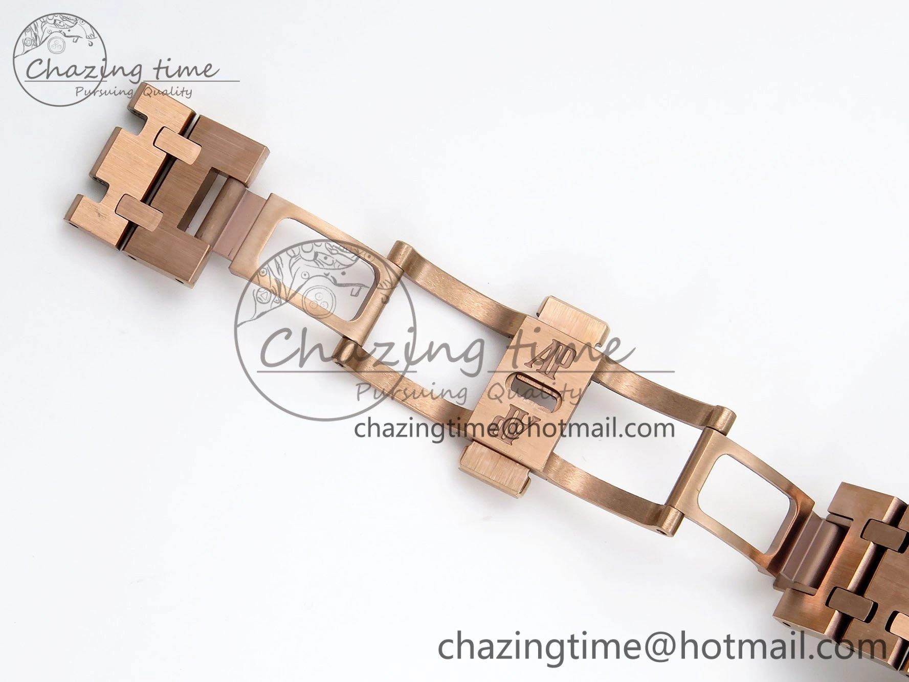 Lady Royal Oak 33mm 67651 RG ZF 1:1 Best Edition RG Textured Dial on RG Bracelet RONDA Quartz Lightweight 10086