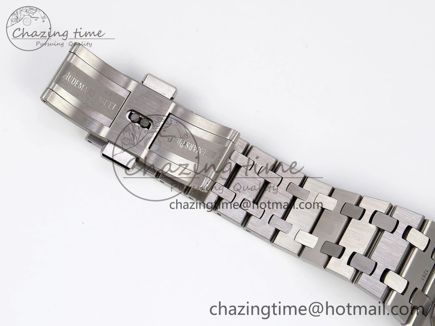 Lady Royal Oak 33mm 67651 SS ZF 1:1 Best Edition Blue Textured Dial on SS Bracelet RONDA Quartz Unique 10092