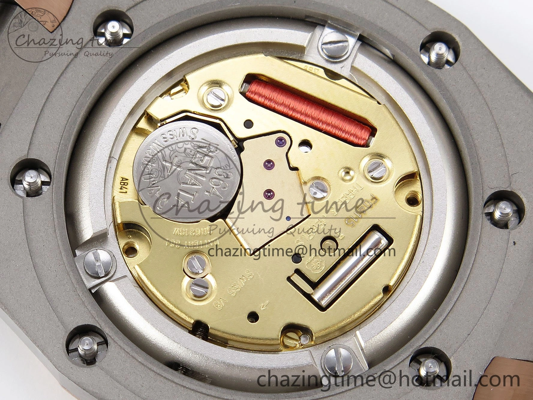 Lady Royal Oak 33mm 67651 SS RG ZF 1:1 Best Edition White Textured Dial on SS RG Bracelet RONDA Quartz Efficient 4489