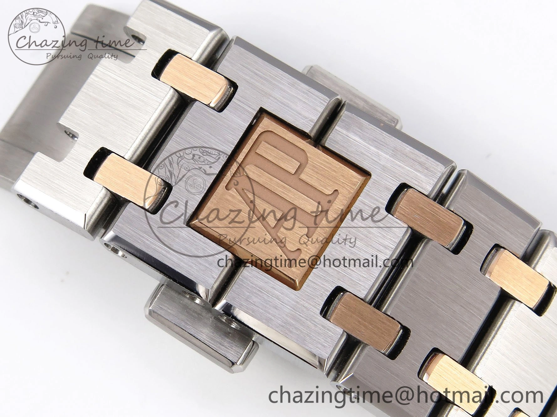 Lady Royal Oak 33mm 67651 SS RG ZF 1:1 Best Edition White Textured Dial on SS RG Bracelet RONDA Quartz Efficient 4489