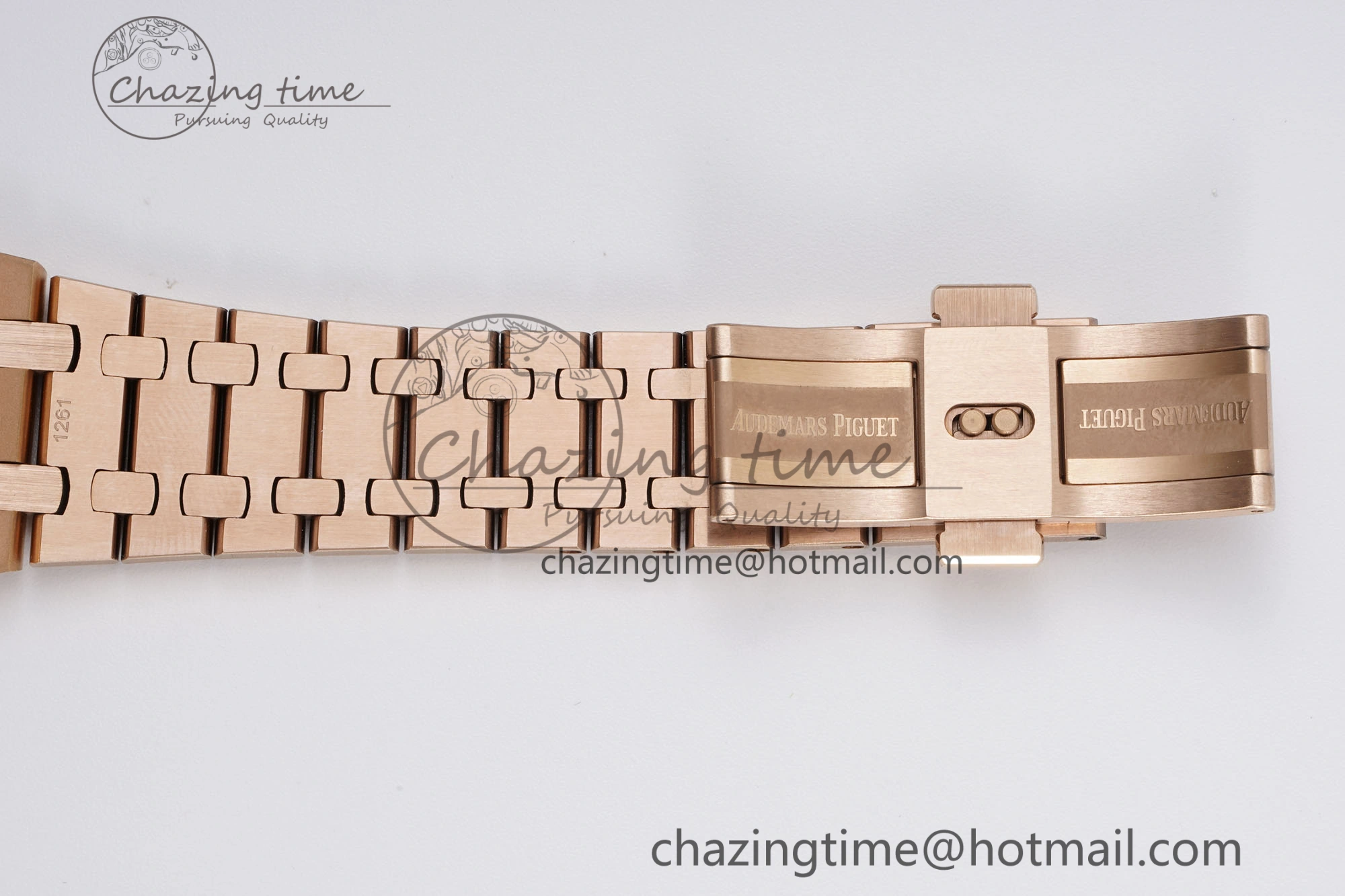 Sporty Lady Royal Oak 33mm RG Diamonds Bezel JJF 1:1 Best Edition Black Dial on RG Bracelet ETA Quartz 4635