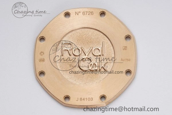 Lady Royal Oak 33mm RG Diamonds Bezel JJF 1:1 Best Edition Brown Dial on RG Bracelet ETA Quartz Versatile 4633