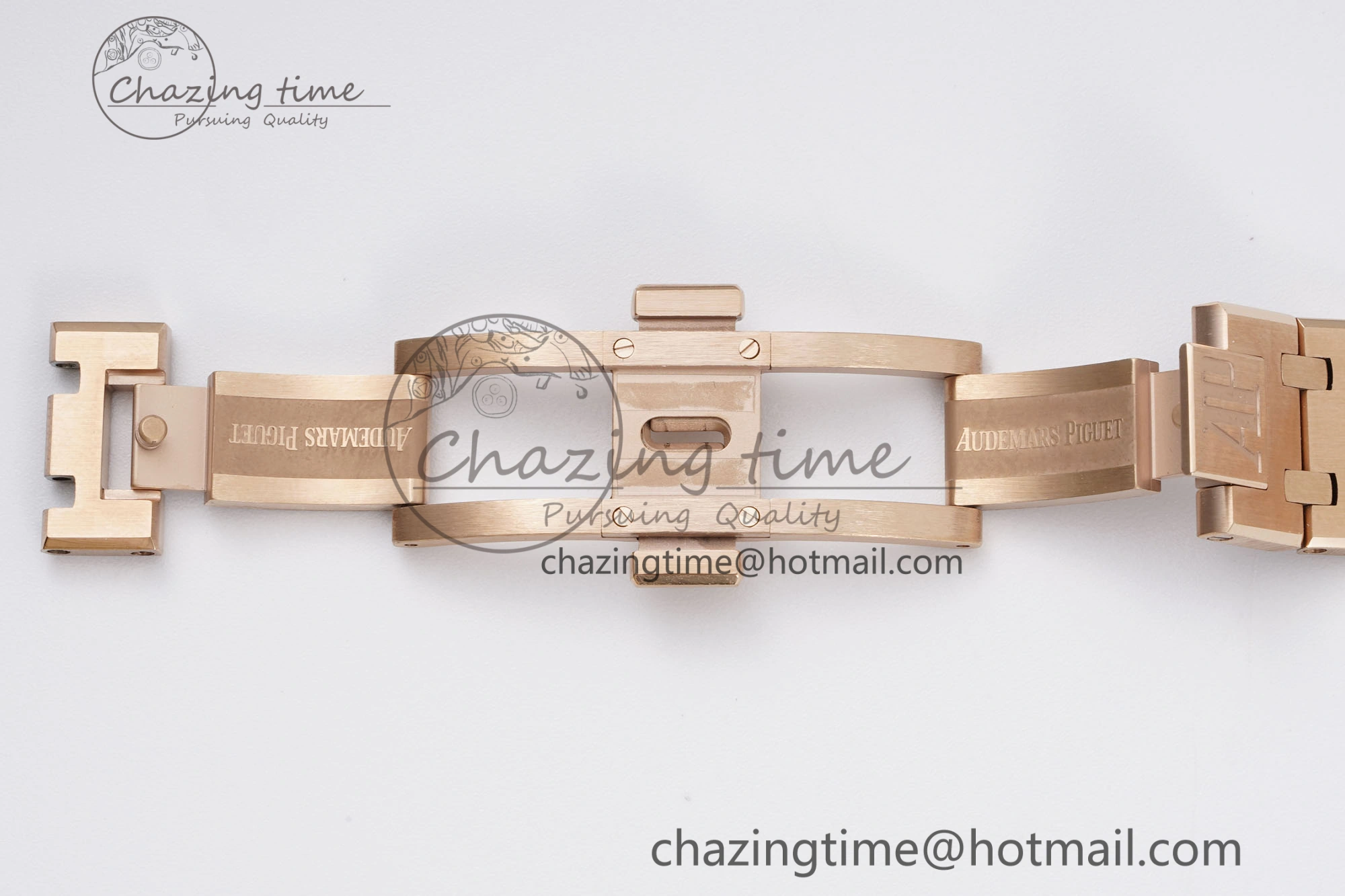 Lady Royal Oak 33mm RG Diamonds Bezel JJF 1:1 Best Edition Brown Dial on RG Bracelet ETA Quartz Versatile 4633