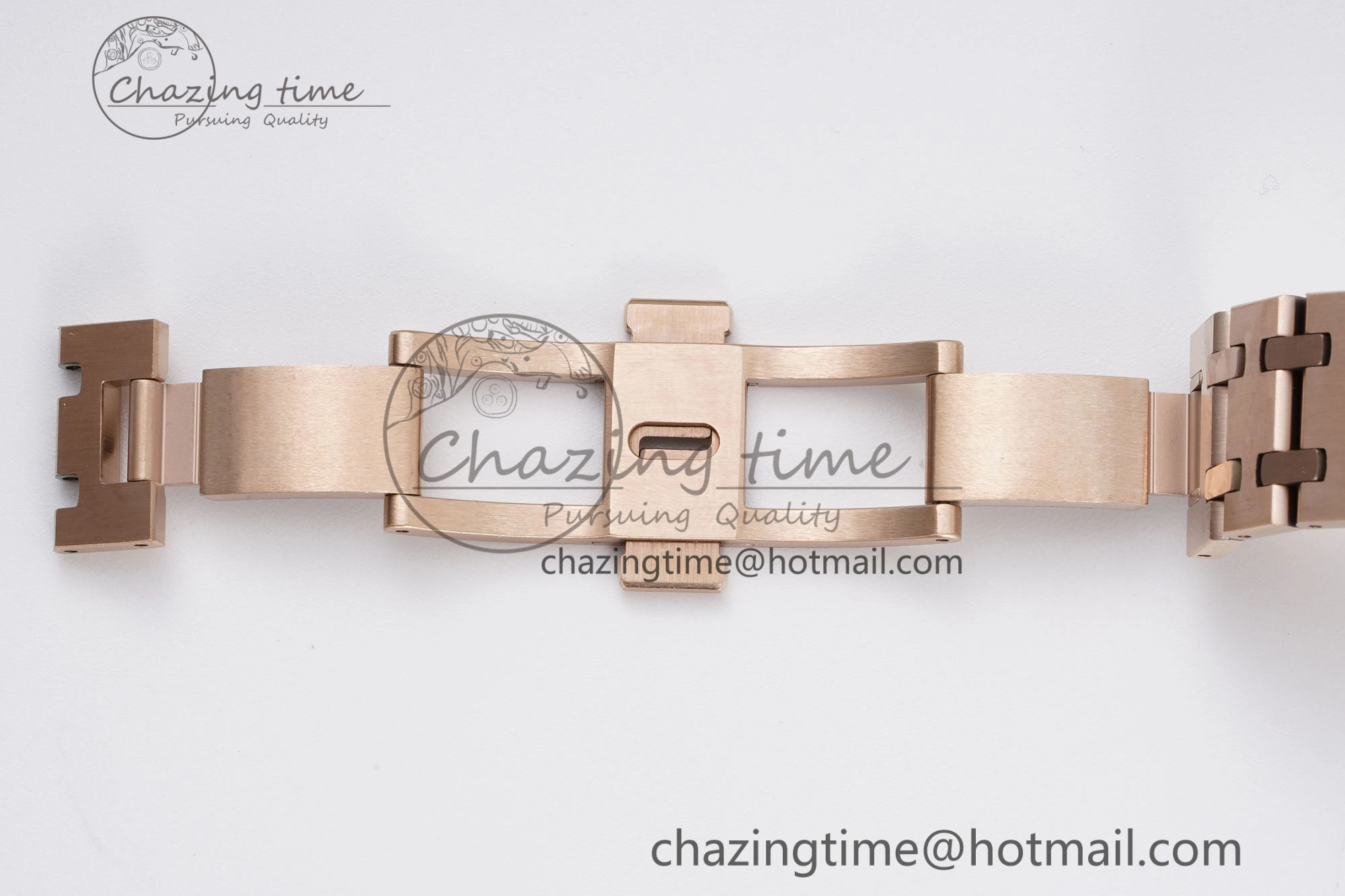 Lady Royal Oak 33mm RG Diamonds Bezel JJF 1:1 Best Edition Brown Dial on RG Bracelet ETA Quartz Versatile 4633