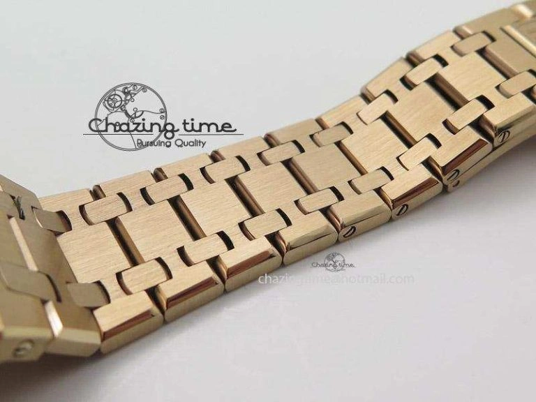 Practical Lady Royal Oak 33mm RG Silver Dial Diamonds Bezel on RG Bracelet RONDA Quartz 5133