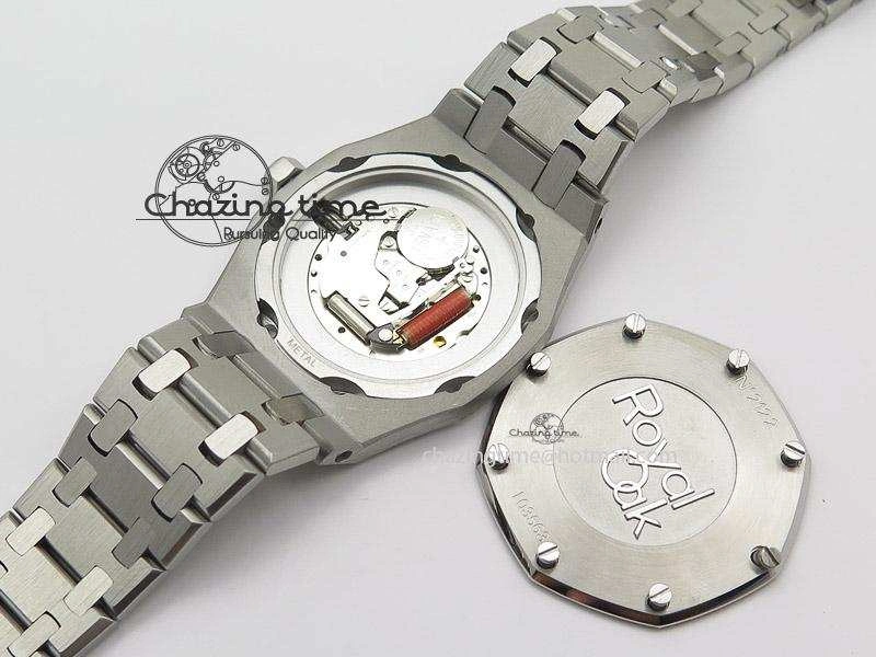 Lady Royal Oak 33mm SS Blue Textured Dial on SS Bracelet RONDA Quartz Stretchable 5146