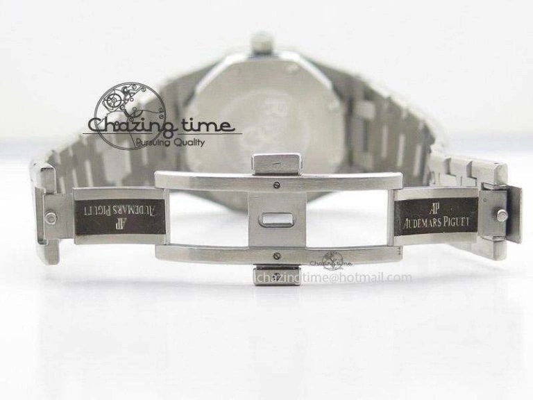 Lady Royal Oak 33mm SS Blue Textured Dial on SS Bracelet RONDA Quartz Stretchable 5146