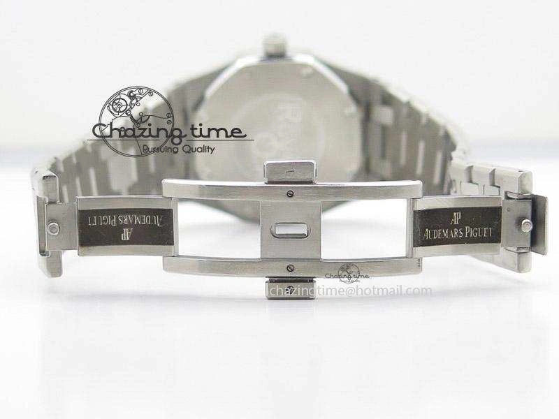 Lady Royal Oak 33mm SS Blue Textured Dial on SS Bracelet RONDA Quartz Stretchable 5146
