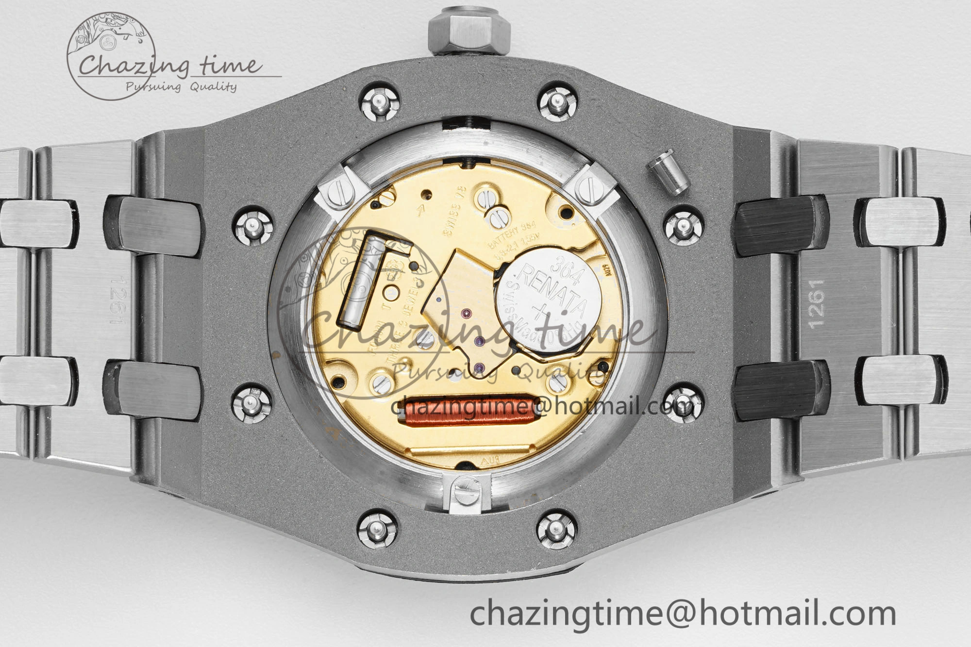 Lightweight Lady Royal Oak 33mm SS Diamonds Bezel JJF 1:1 Best Edition Blue Dial on SS Bracelet ETA Quartz 10145