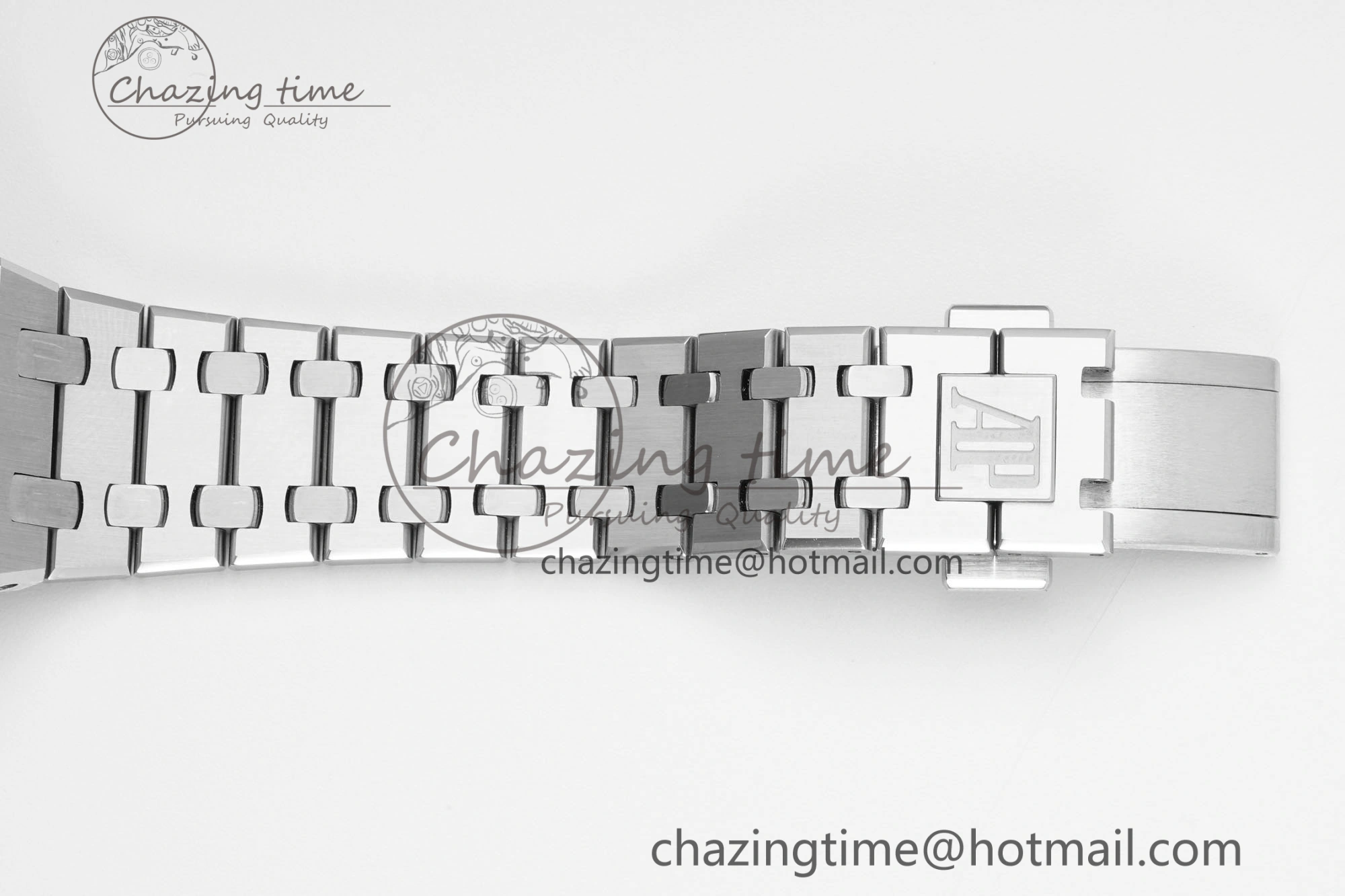 Lady Royal Oak 33mm SS Diamonds Bezel JJF 1:1 Best Edition Cream Dial on SS Bracelet ETA Quartz Stretchable 10143