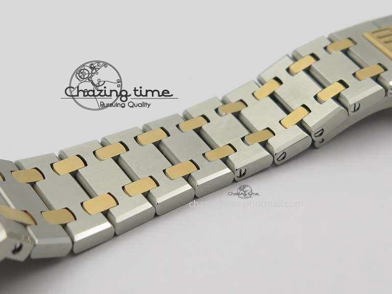Seasonal Lady Royal Oak 33mm SS JF 1:1 Best Edition RG Bezel Silver Textured Dial On SS RG Bracelet Swiss Quartz 5039