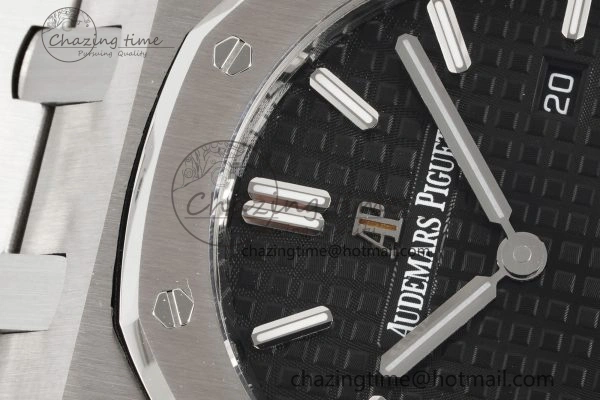 Lady Royal Oak 33mm SS JJF 1:1 Best Edition Black Dial on SS Bracelet ETA Quartz Sleek 4645