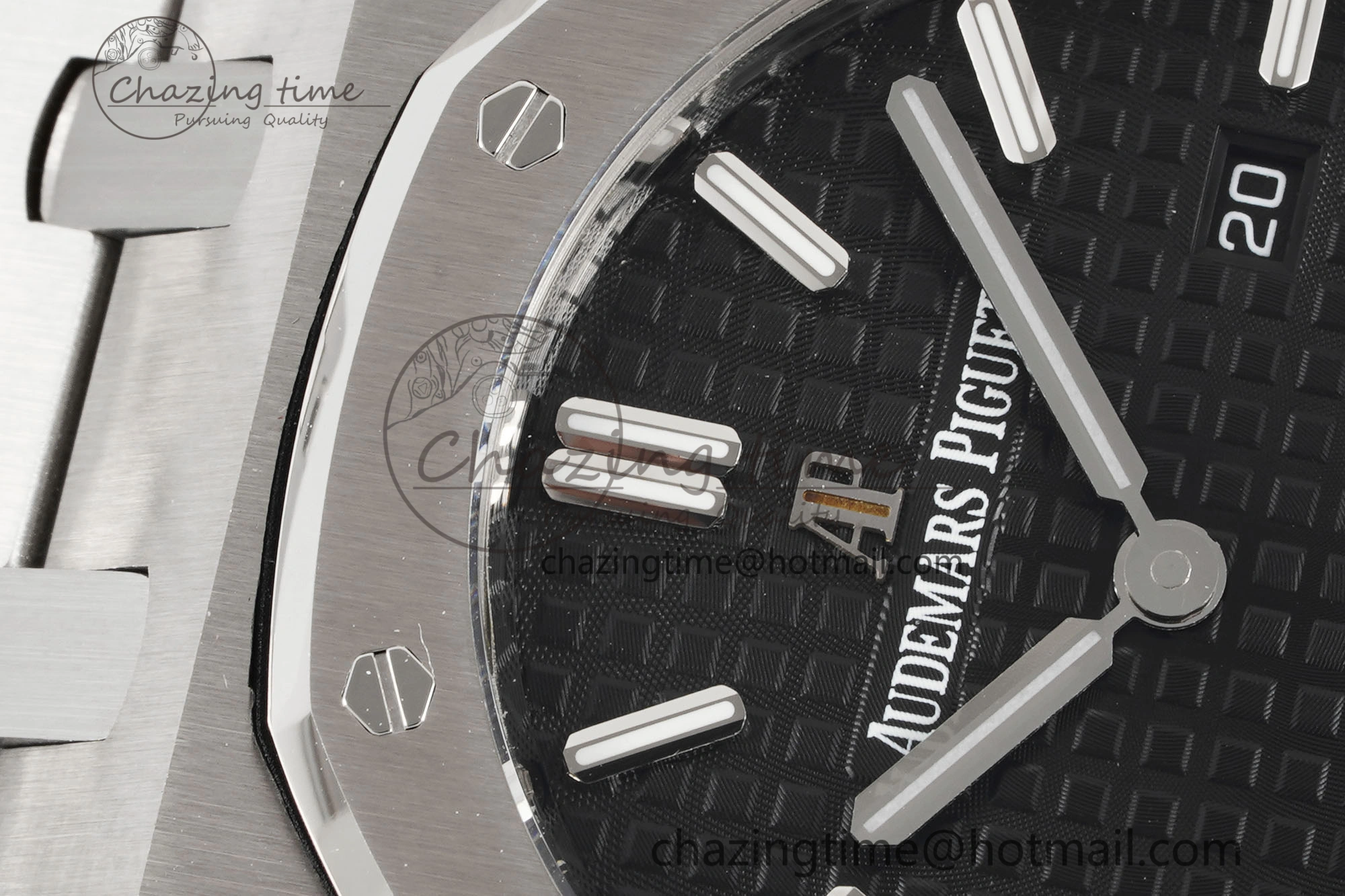 Lady Royal Oak 33mm SS JJF 1:1 Best Edition Black Dial on SS Bracelet ETA Quartz Sleek 4645