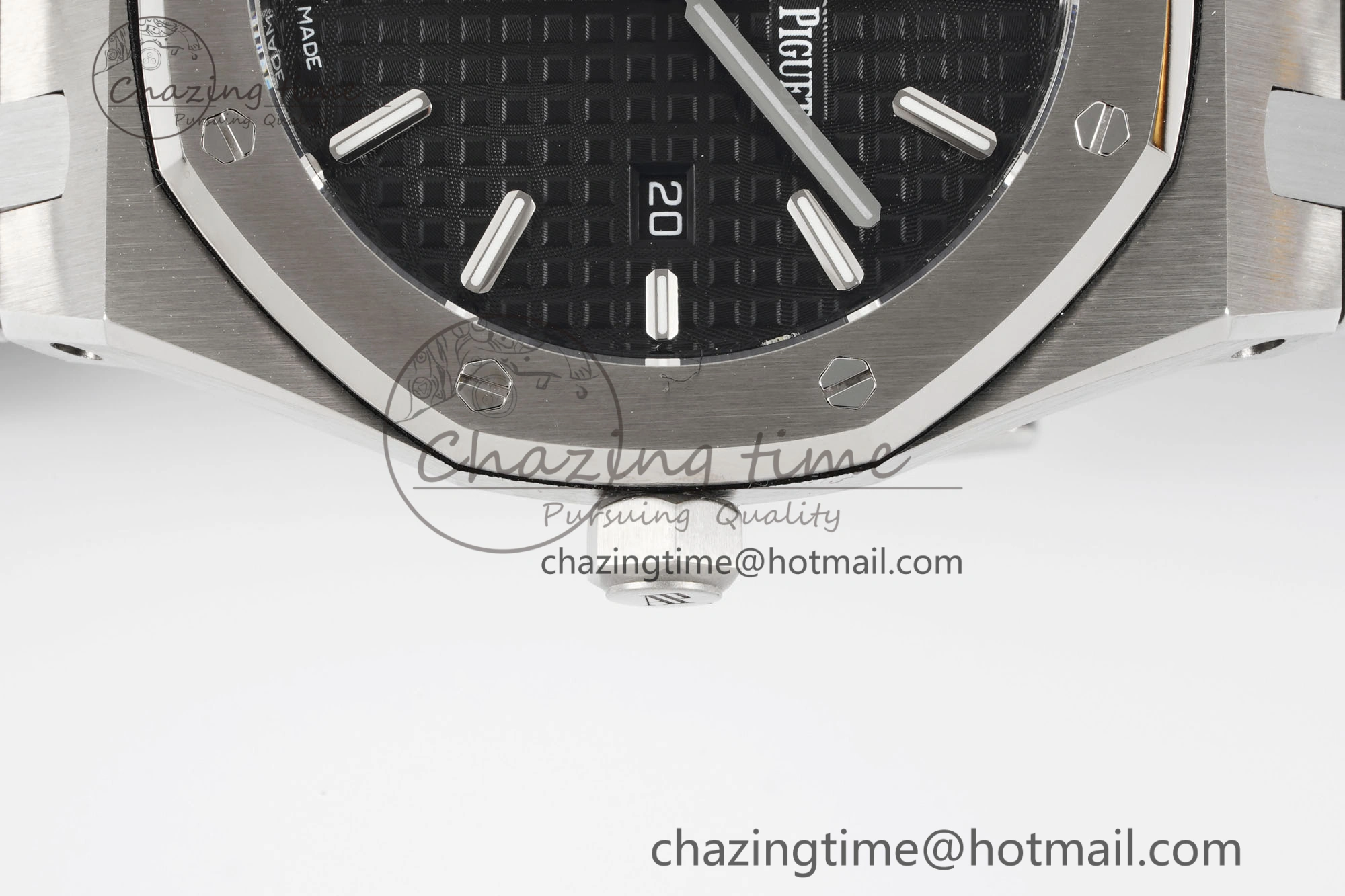Lady Royal Oak 33mm SS JJF 1:1 Best Edition Black Dial on SS Bracelet ETA Quartz Sleek 4645