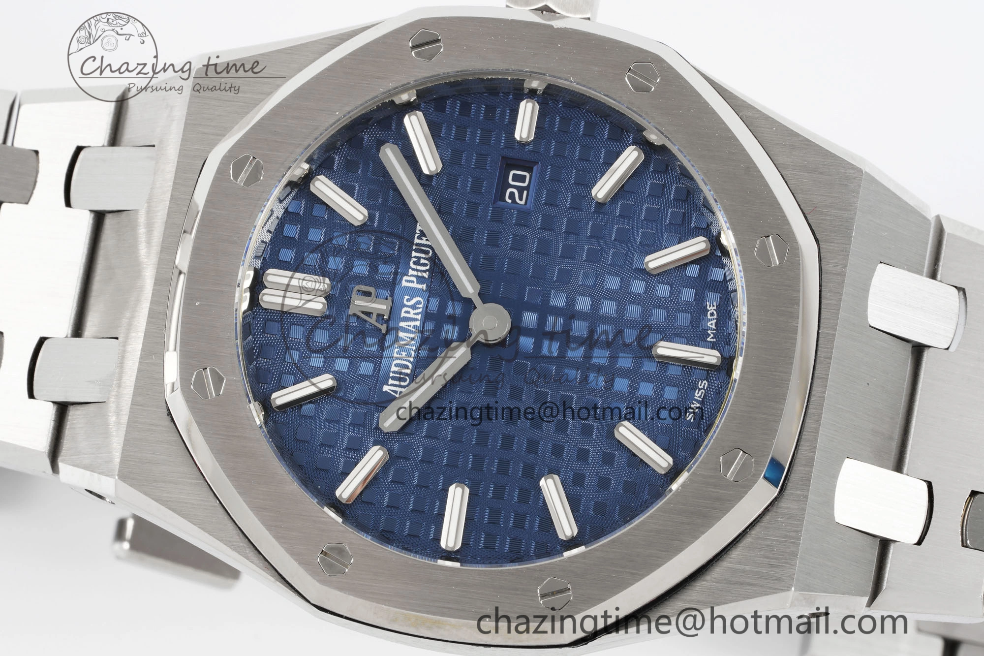 FreshLook Lady Royal Oak 33mm SS JJF 1:1 Best Edition Blue Dial on SS Bracelet ETA Quartz 4642