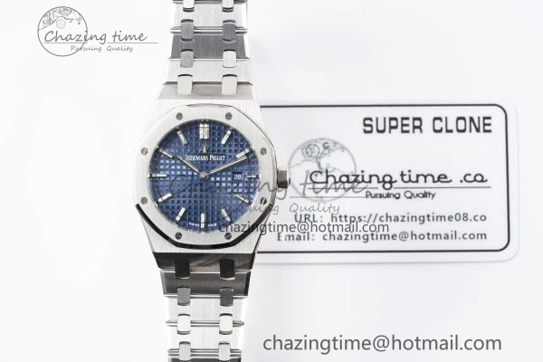 FreshLook Lady Royal Oak 33mm SS JJF 1:1 Best Edition Blue Dial on SS Bracelet ETA Quartz 4642