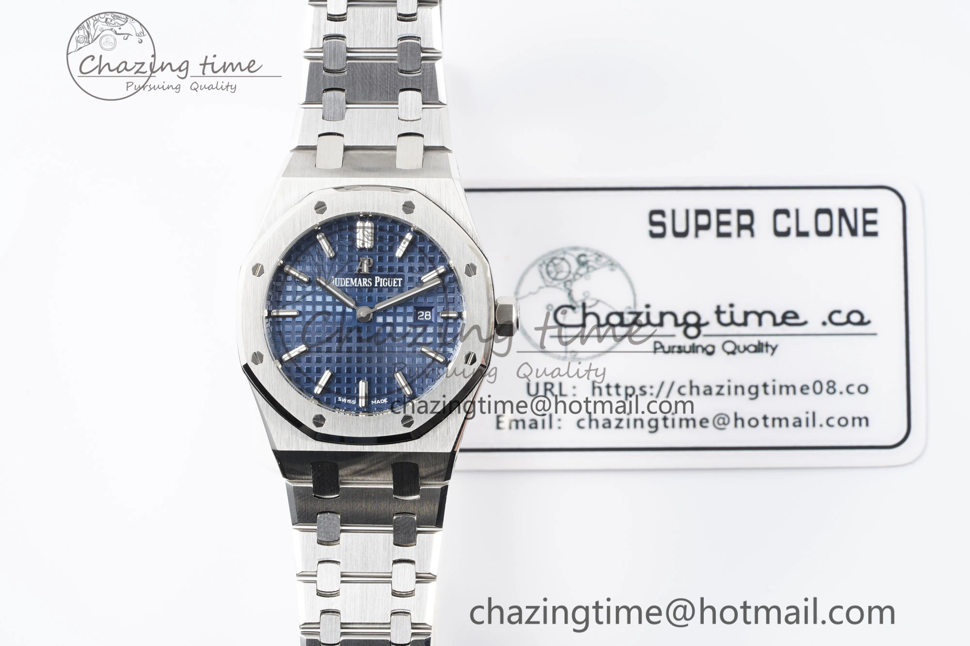 FreshLook Lady Royal Oak 33mm SS JJF 1:1 Best Edition Blue Dial on SS Bracelet ETA Quartz 4642