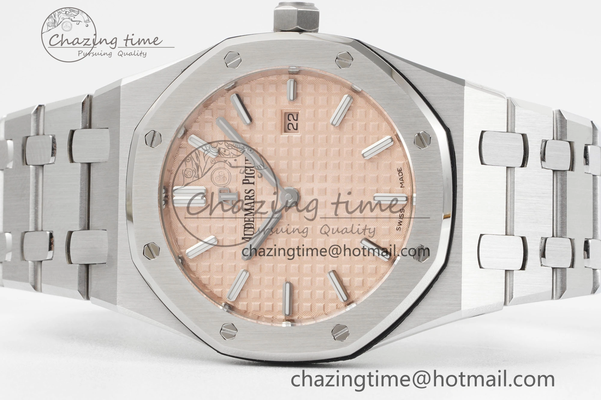 Lady Royal Oak 33mm SS JJF 1:1 Best Edition Cream Dial on SS Bracelet ETA Quartz Compact 10149
