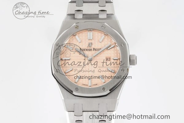 Lady Royal Oak 33mm SS JJF 1:1 Best Edition Cream Dial on SS Bracelet ETA Quartz Compact 10149
