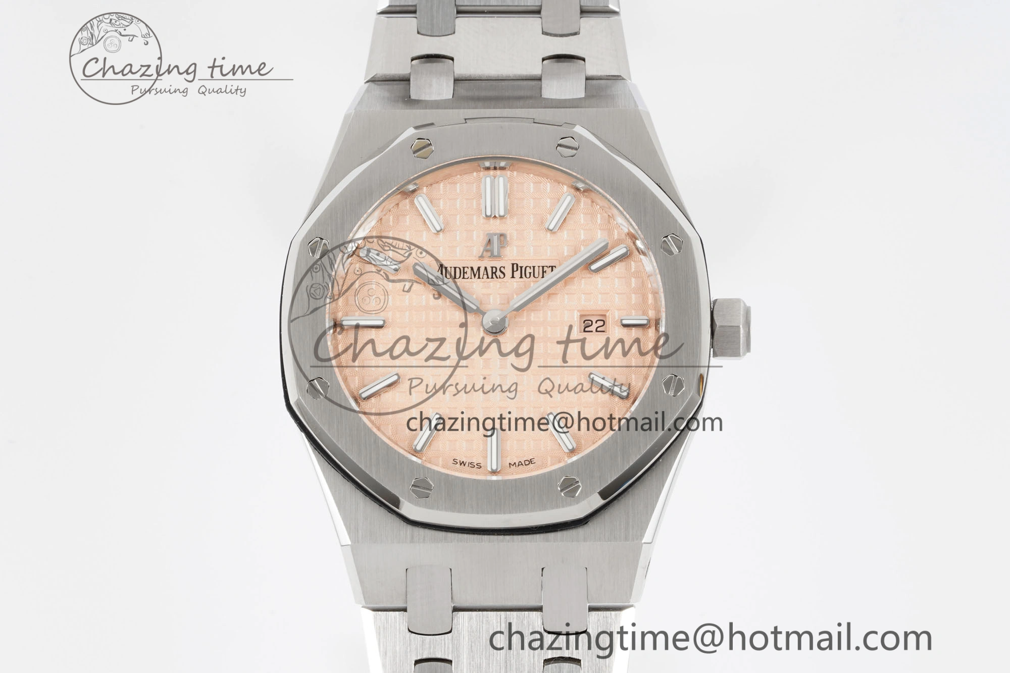 Lady Royal Oak 33mm SS JJF 1:1 Best Edition Cream Dial on SS Bracelet ETA Quartz Compact 10149