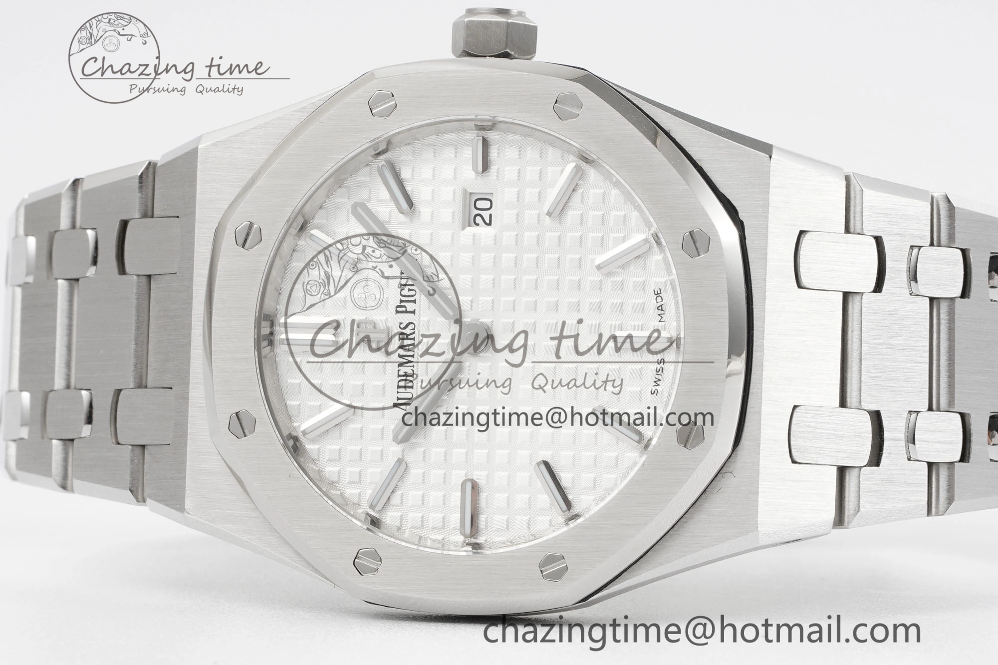 OdorResistant Lady Royal Oak 33mm SS JJF 1:1 Best Edition White Dial on SS Bracelet ETA Quartz 4641