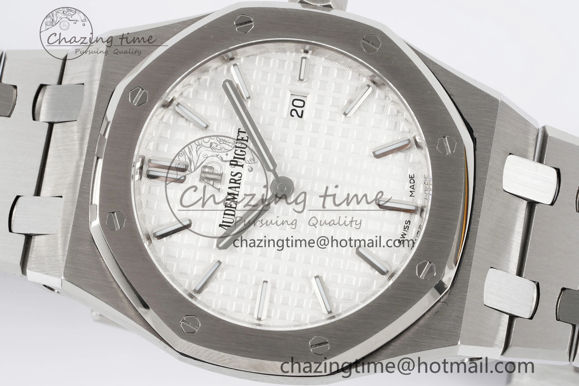 OdorResistant Lady Royal Oak 33mm SS JJF 1:1 Best Edition White Dial on SS Bracelet ETA Quartz 4641