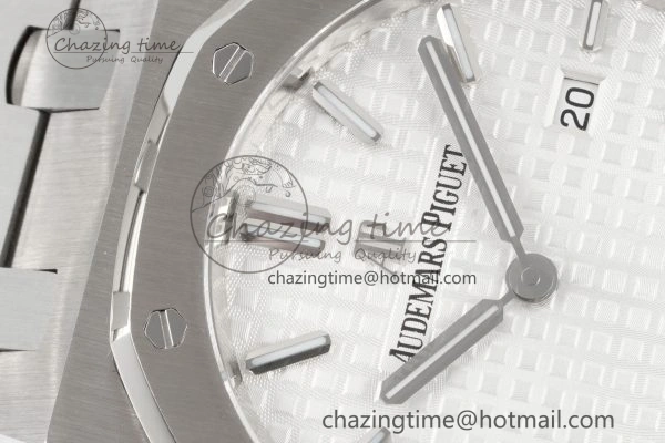 OdorResistant Lady Royal Oak 33mm SS JJF 1:1 Best Edition White Dial on SS Bracelet ETA Quartz 4641