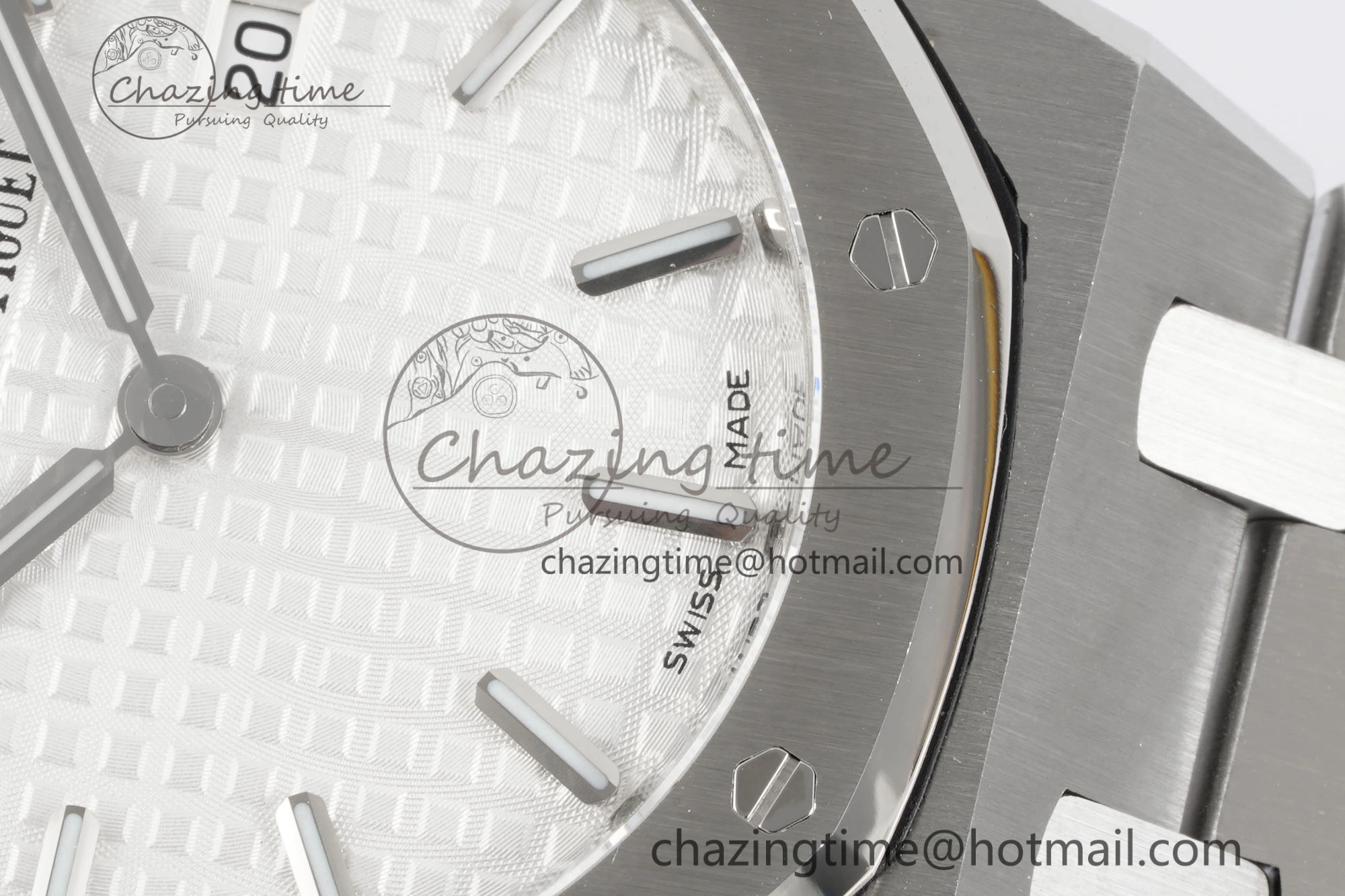 OdorResistant Lady Royal Oak 33mm SS JJF 1:1 Best Edition White Dial on SS Bracelet ETA Quartz 4641