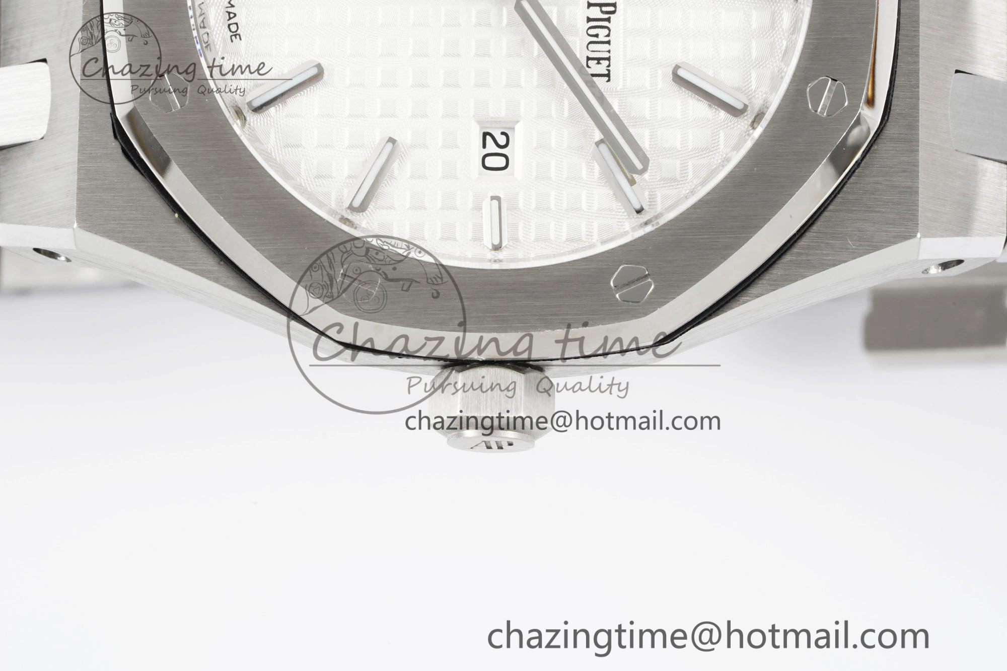 OdorResistant Lady Royal Oak 33mm SS JJF 1:1 Best Edition White Dial on SS Bracelet ETA Quartz 4641