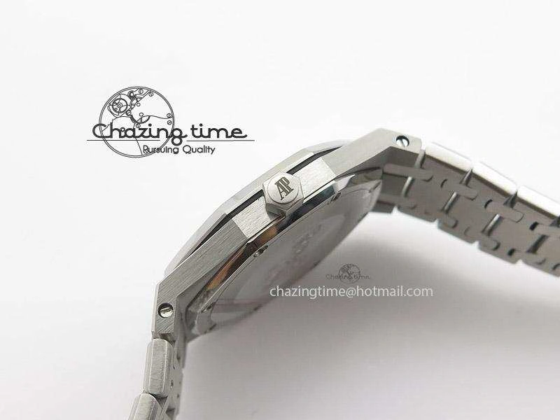 ComfortFit Lady Royal Oak 33mm SS Silver Textured Dial on SS Bracelet RONDA Quartz 5145
