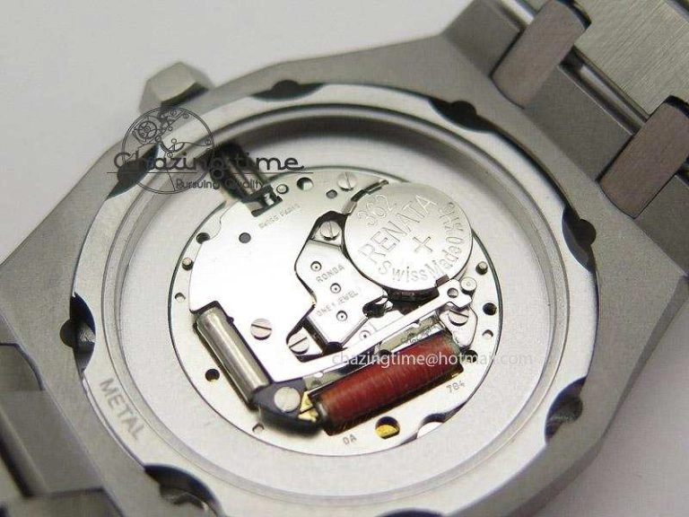 ComfortFit Lady Royal Oak 33mm SS Silver Textured Dial on SS Bracelet RONDA Quartz 5145