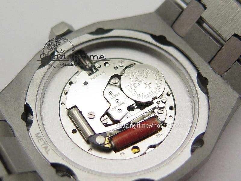 ComfortFit Lady Royal Oak 33mm SS Silver Textured Dial on SS Bracelet RONDA Quartz 5145