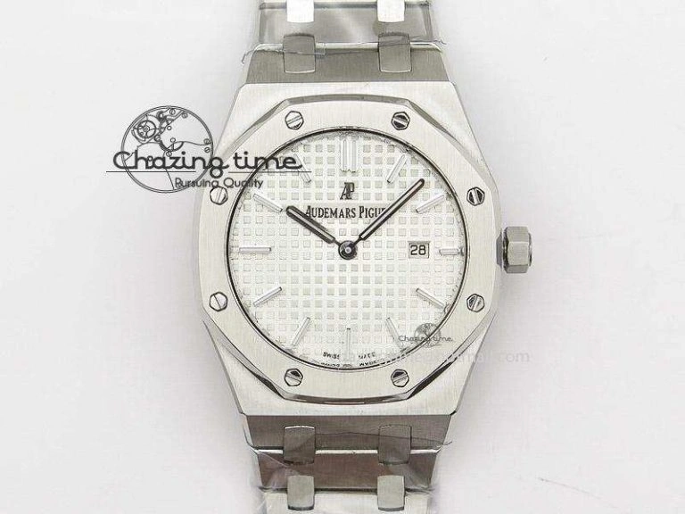ComfortFit Lady Royal Oak 33mm SS Silver Textured Dial on SS Bracelet RONDA Quartz 5145