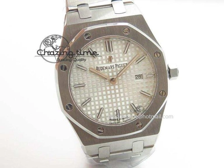 ComfortFit Lady Royal Oak 33mm SS Silver Textured Dial on SS Bracelet RONDA Quartz 5145