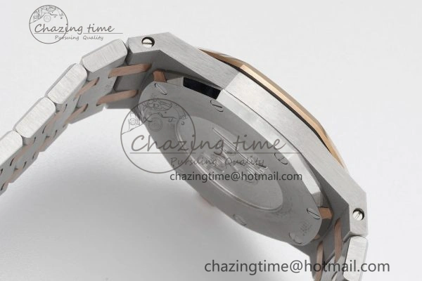 Durable Lady Royal Oak 33mm SS RG JJF 1:1 Best Edition Brown Dial on SS RG Bracelet ETA Quartz 4646