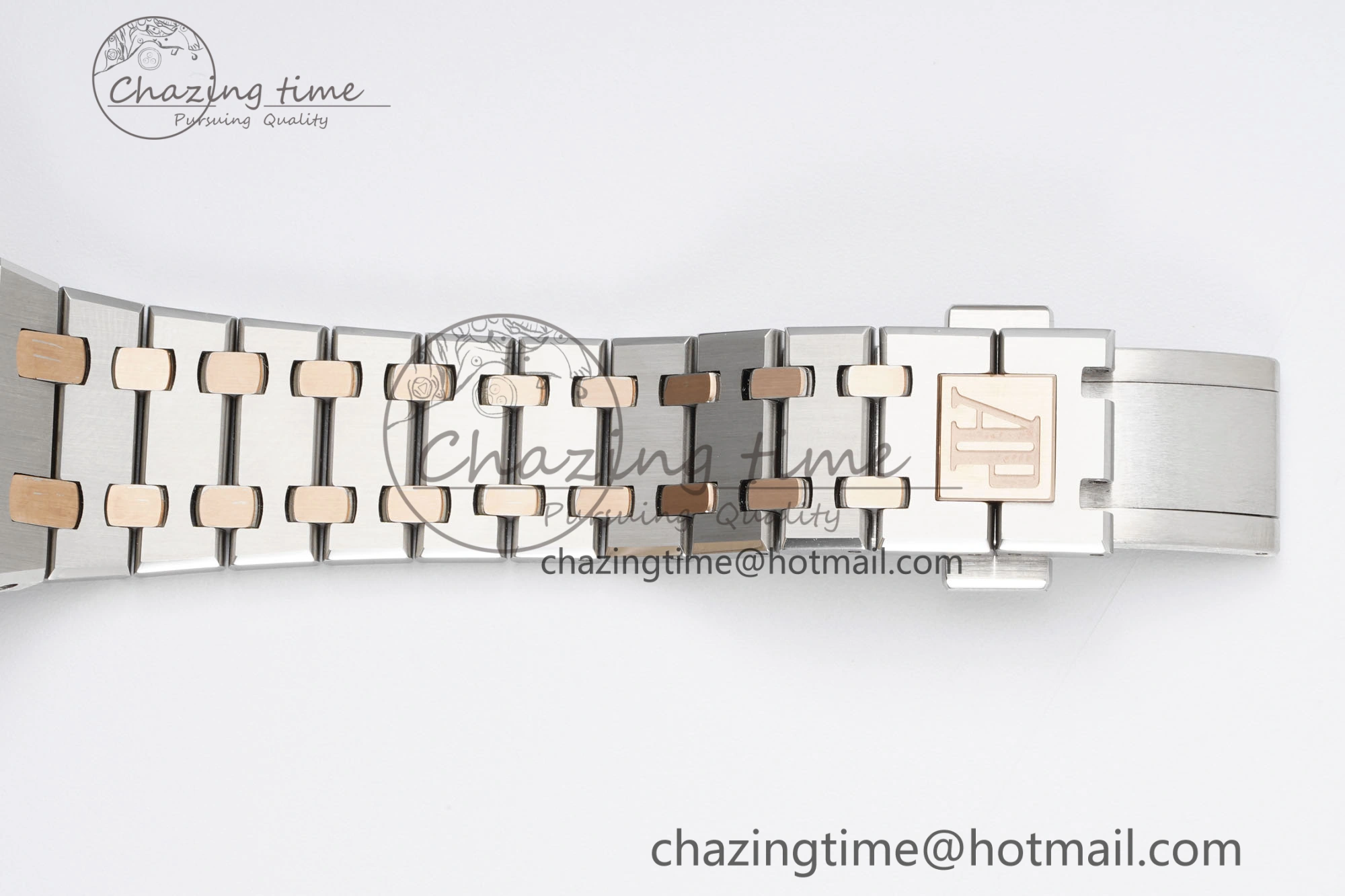 Durable Lady Royal Oak 33mm SS RG JJF 1:1 Best Edition Brown Dial on SS RG Bracelet ETA Quartz 4646