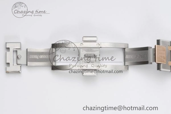 Durable Lady Royal Oak 33mm SS RG JJF 1:1 Best Edition Brown Dial on SS RG Bracelet ETA Quartz 4646