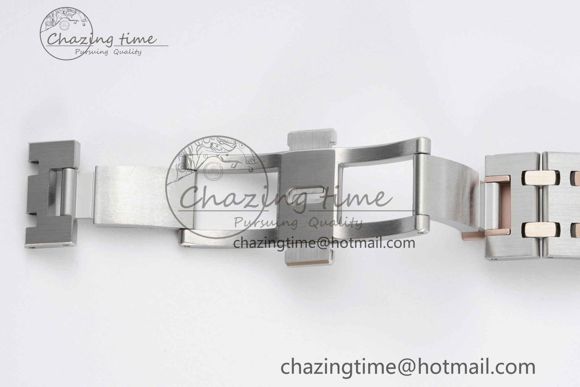 Durable Lady Royal Oak 33mm SS RG JJF 1:1 Best Edition Brown Dial on SS RG Bracelet ETA Quartz 4646