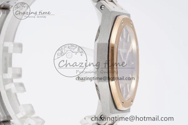Durable Lady Royal Oak 33mm SS RG JJF 1:1 Best Edition Brown Dial on SS RG Bracelet ETA Quartz 4646