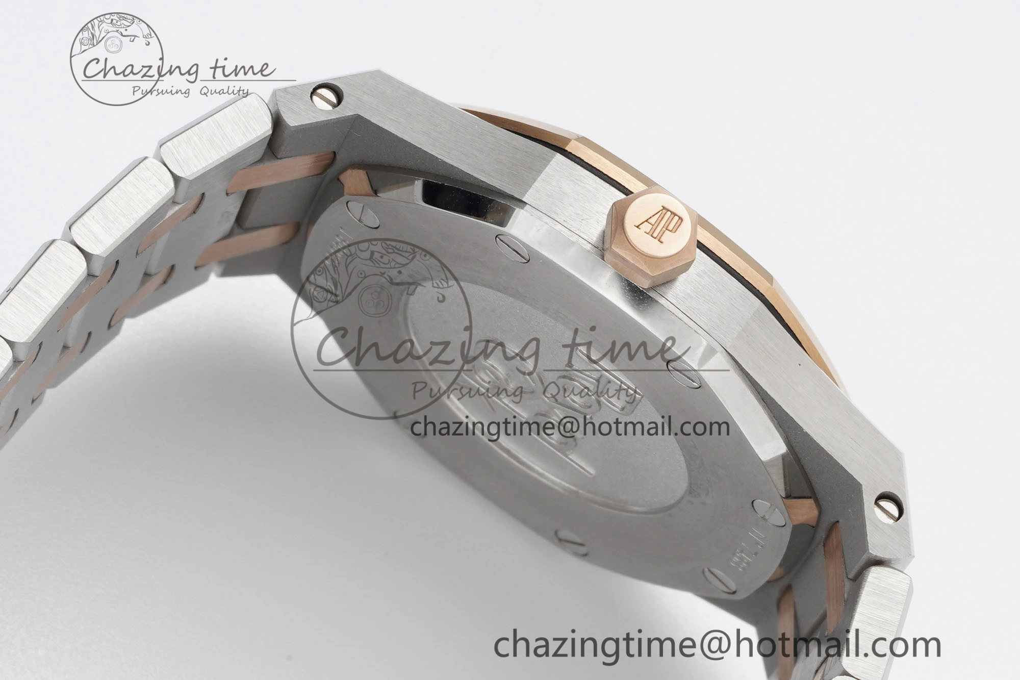 Lady Royal Oak 33mm SS RG JJF 1:1 Best Edition White Dial on SS RG Bracelet ETA Quartz UrbanStyle 4647