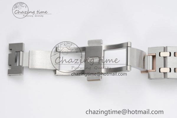 Lady Royal Oak 33mm SS RG JJF 1:1 Best Edition White Dial on SS RG Bracelet ETA Quartz UrbanStyle 4647